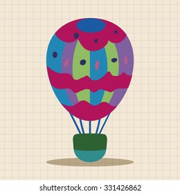 hot air ballon design elements vector