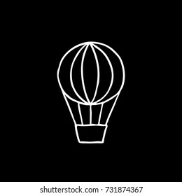 hot air ballon doodle icon