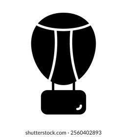 Hot air ballon icon collection. Vector illustration.solid icon black color.