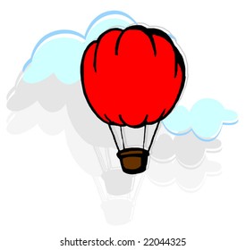  hot air balloon in air	
