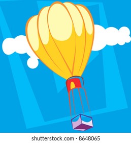  hot air balloon in air	