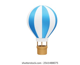 Hot Air Balloon 3d icon illustration render