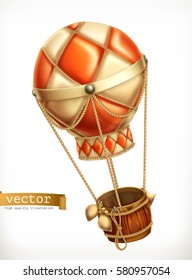 Icono vectorial 3d de globo aerostático