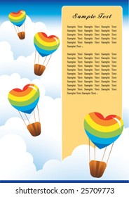 Hot air balloon A4 layout template