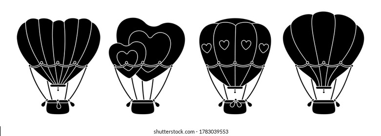 Hot air balloon black