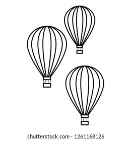 Similar Images, Stock Photos & Vectors of Set of Hot air balloon