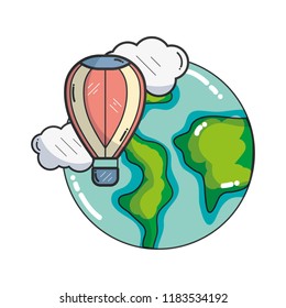 Hot air balloon cartoon