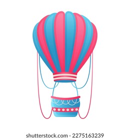 Globo de aire caliente, en las nubes.