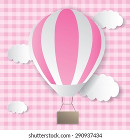 Hot Air Balloon and Clouds