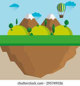 Hot Air Balloon and Clouds