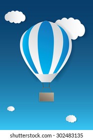 Hot Air Balloon and Clouds