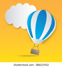 Hot Air Balloon and Clouds
