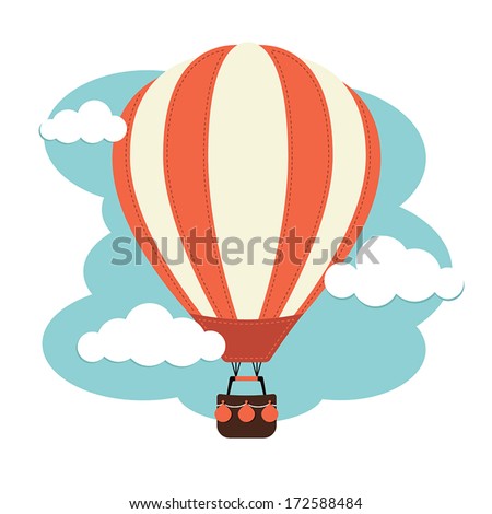 Hot Air Balloon and Clouds Stock photo © 