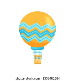 Hot air balloon concept. Vector flat illustration.