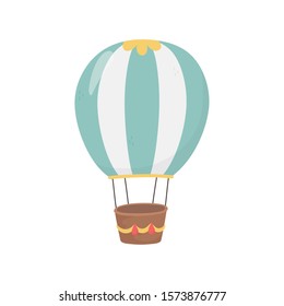 Hot Air Balloon Design Transportation Adventure Stock Vector (Royalty ...
