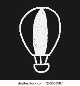 hot air balloon doodle drawing