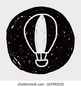 hot air balloon doodle drawing