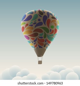 Hot air balloon, eps10 vector