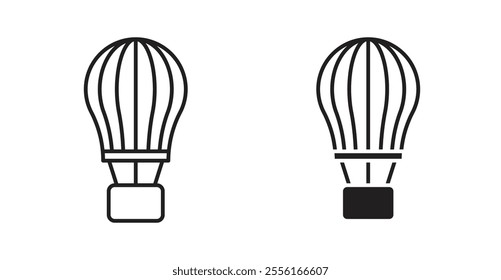 Hot air balloon Filled flat icons set for apps and web ui designs.