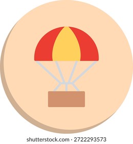 Icono de estilo de globo de aire caliente plano
