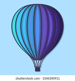 Hot air balloon. Flat design. Vector illustration