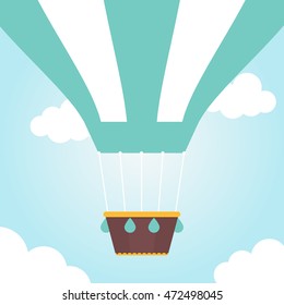 Hot Air balloon . Flat design