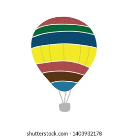 Hot air balloon flat icon.You can be used balloon icon for several purposes like: websites, UI, UX, print templates, presentation templates, promotional materials, web and mobile phone apps. - Vector