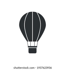 Hot air balloon flat icon vector