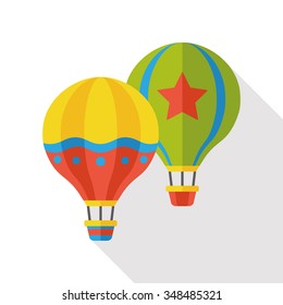 Hot Air Balloon Flat Icon