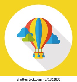 hot air balloon flat icon