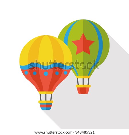 hot air balloon flat icon