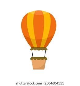 Hot Air Balloon Flat Illustration