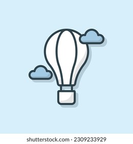 Icono resaltado de globo aerostático