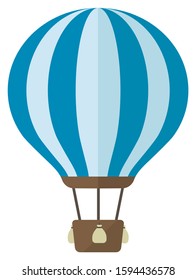Hot air balloon flat vector illustration