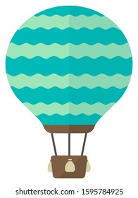 Hot air balloon flat vector illustration
