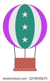 hot air balloon for flights vector illustration