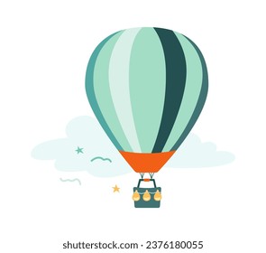 Ilustración de vectores voladores de globos aerostáticos