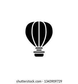 hot air balloon glyph icon