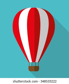 Hot Air Balloon Graphic Icon Design, Vector Illustration