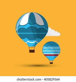 hot air balloon graphic , vector illustration