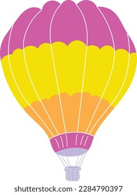 Hot air balloon hand drawn illustration