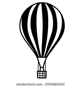 A hot air balloon Hand drawn line art Paris Illustration