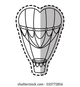 Hot air balloon and heart design