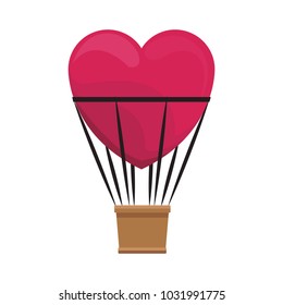 Hot air balloon heart shaped