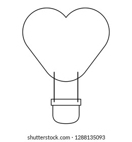 hot air balloon heart shaped