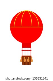 Hot air balloon icon