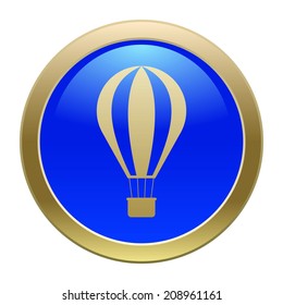 Hot air balloon icon