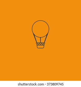 Hot air balloon icon.
