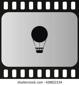 Hot air balloon icon.