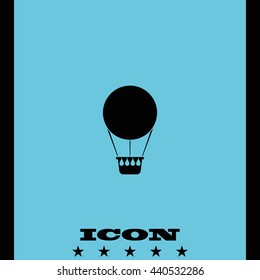 Hot air balloon icon.